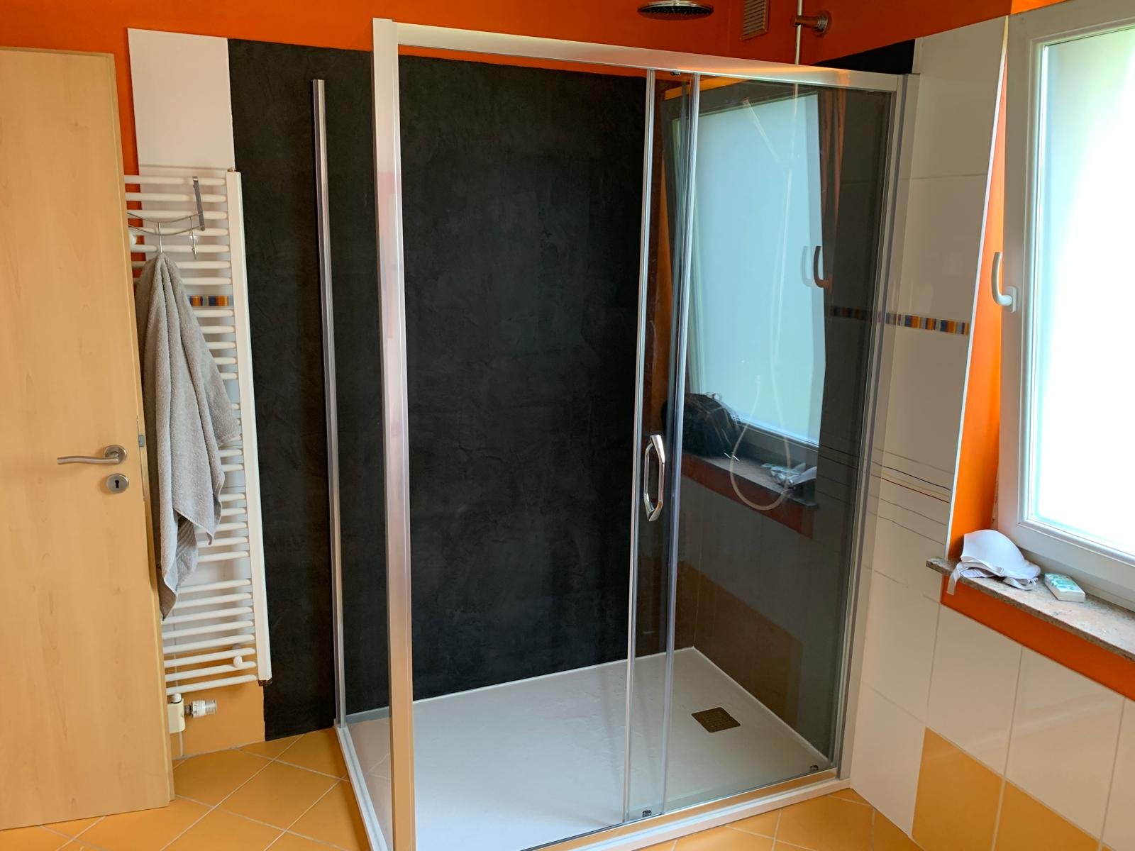 Nouvelle douche en Mortex Noir photo apres